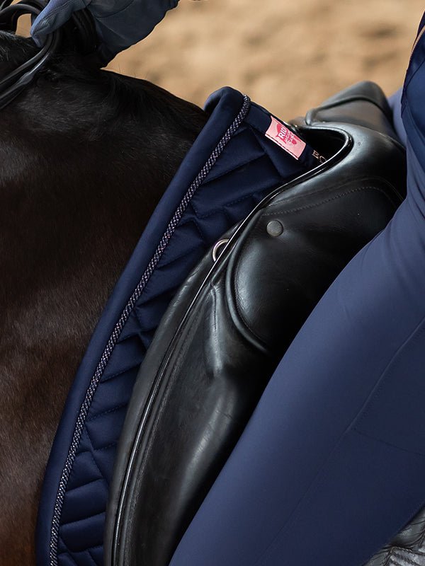 Equestrian Stockholm Dressage Saddle Pad Modern Lagoon Blush - Dressage Saddle Pad - Kingdom Equestrian