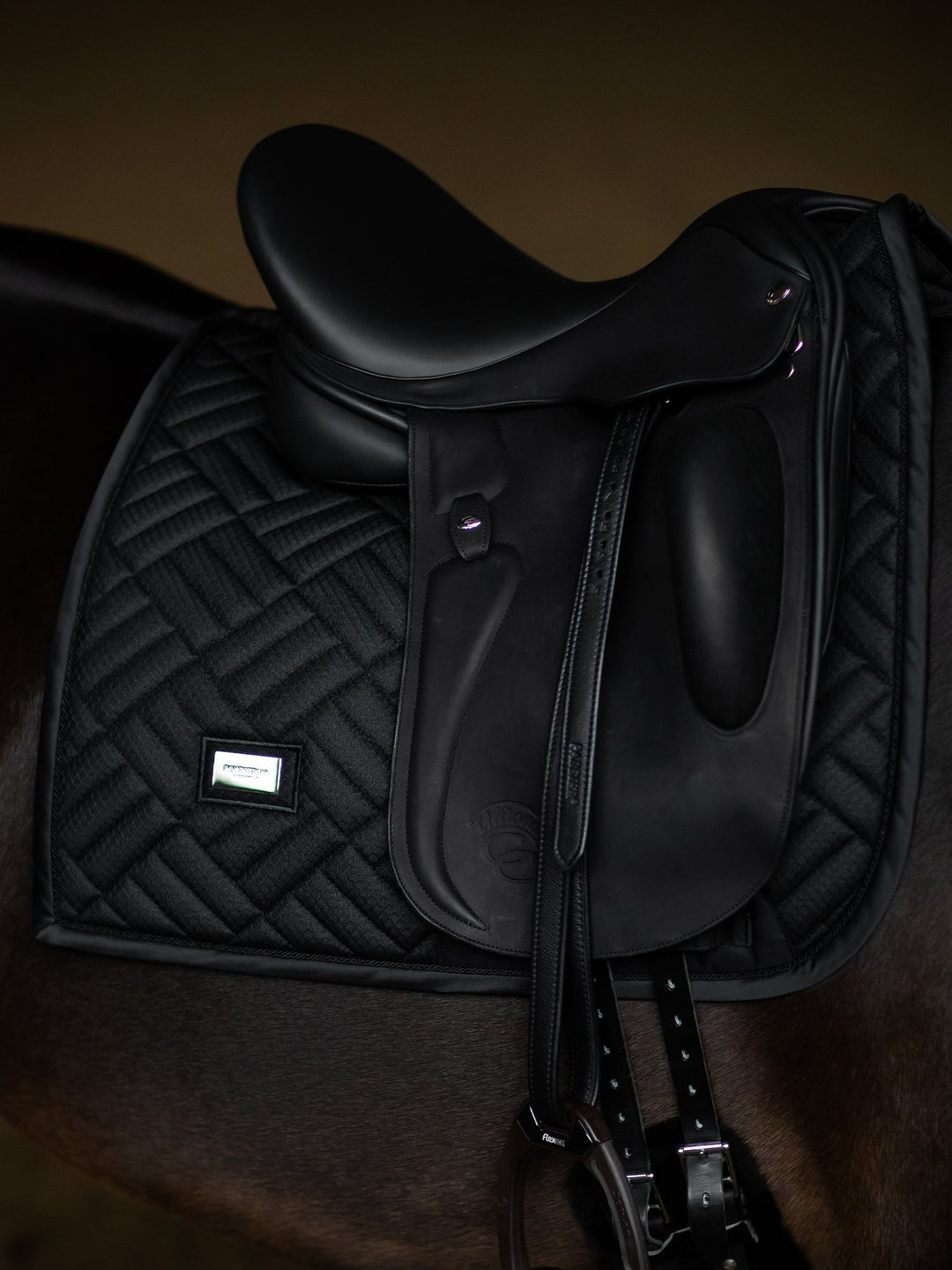 Equestrian Stockholm Dressage Saddle Pad Modern Mesh Black - Dressage Saddle Pad - Kingdom Equestrian
