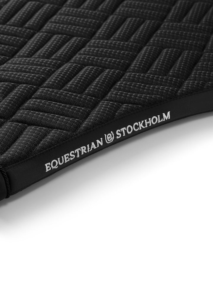 Equestrian Stockholm Dressage Saddle Pad Modern Mesh Black - Dressage Saddle Pad - Kingdom Equestrian