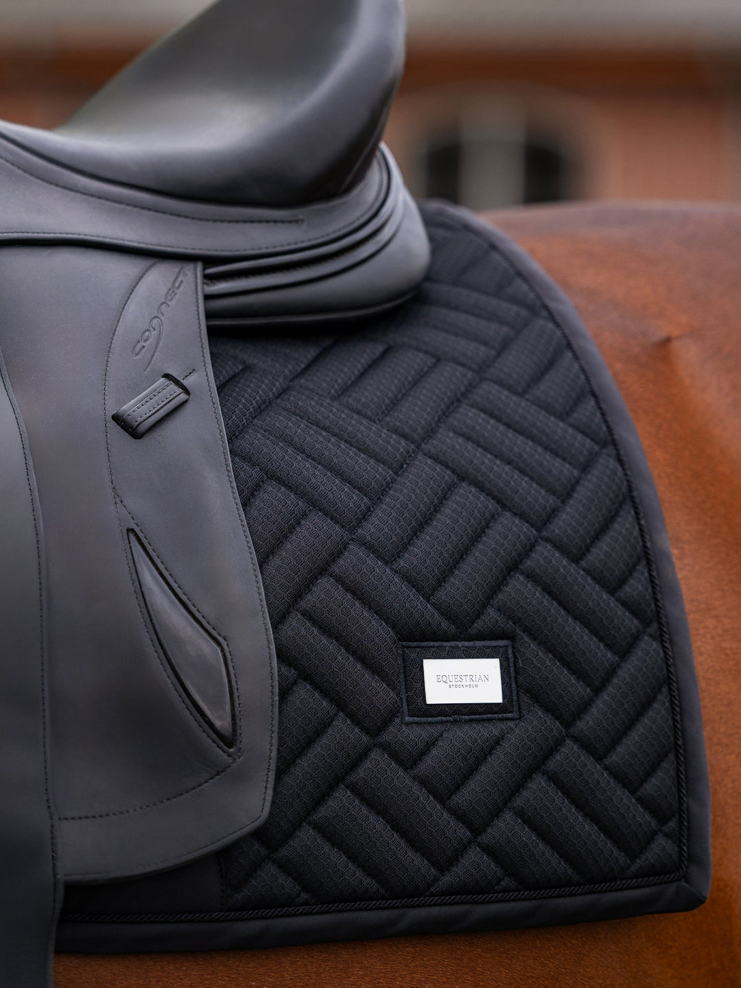 Equestrian Stockholm Dressage Saddle Pad Modern Mesh Black - Dressage Saddle Pad - Kingdom Equestrian