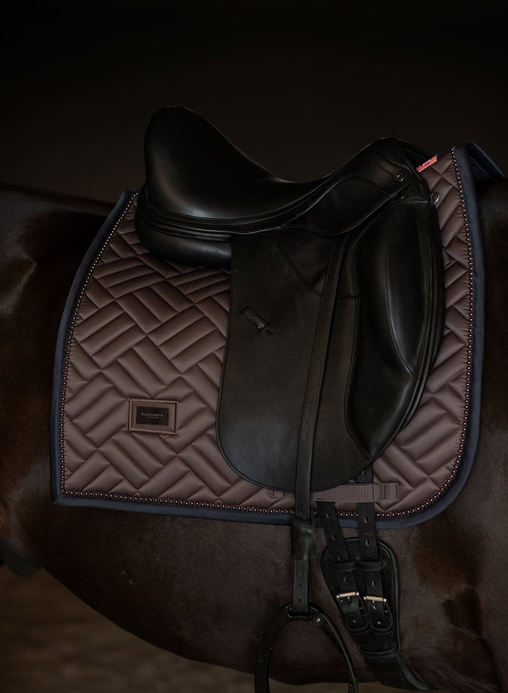 Equestrian Stockholm Dressage Saddle Pad Modern Mocha - Dressage Saddle Pad - Kingdom Equestrian