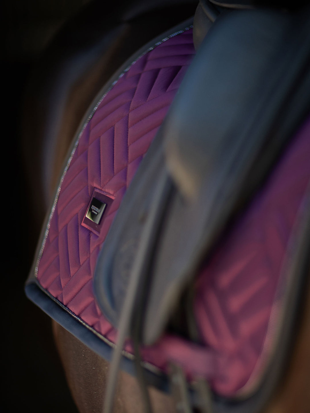 Equestrian Stockholm Dressage Saddle Pad Modern Purple Night - Dressage Saddle Pad - Kingdom Equestrian