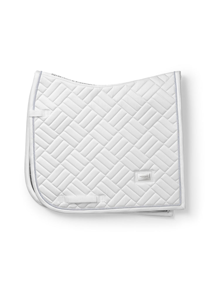 Equestrian Stockholm Dressage Saddle Pad Modern White Perfection - Dressage Saddle Pad - Kingdom Equestrian