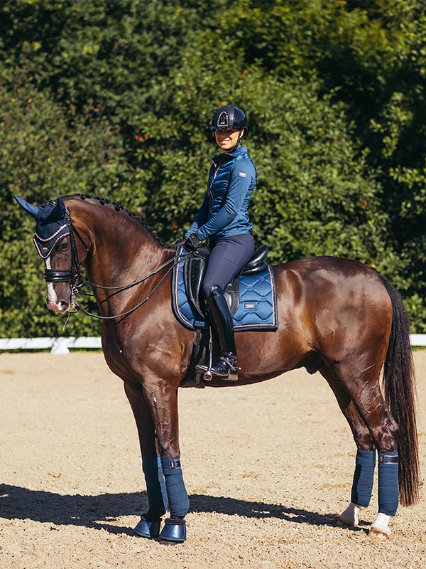 Equestrian Stockholm Dressage Saddle Pad Monaco Blue - Dressage Saddle Pad - Kingdom Equestrian