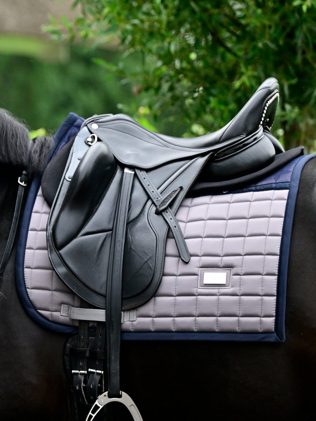 Equestrian Stockholm Dressage Saddle Pad Performance Blue Ash - Dressage Saddle Pad - Kingdom Equestrian