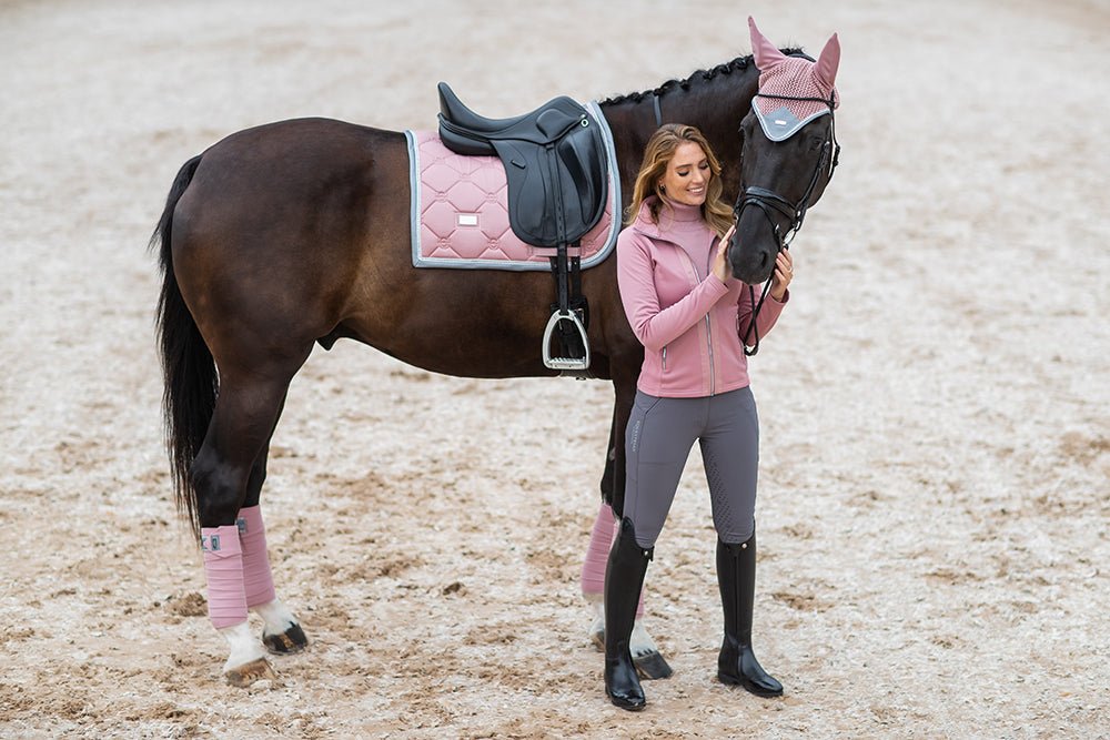 Equestrian Stockholm Dressage Saddle Pad Pink Crystal - Dressage Saddle Pad - Kingdom Equestrian