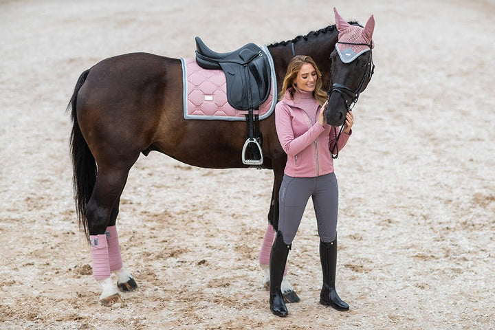 Equestrian Stockholm Dressage Saddle Pad Pink Crystal - Dressage Saddle Pad - Kingdom Equestrian