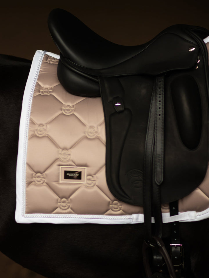 Equestrian Stockholm Dressage Saddle Pad Sand - Dressage Saddle Pad - Kingdom Equestrian