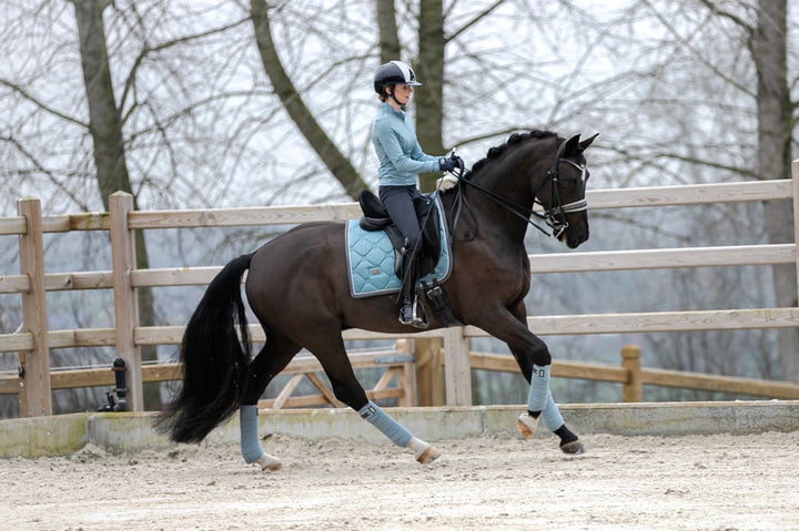 Equestrian Stockholm Dressage Saddle Pad Steel Blue - Dressage Saddle Pad - Kingdom Equestrian