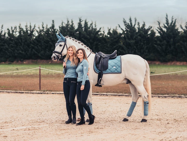 Equestrian Stockholm Dressage Saddle Pad Steel Blue - Dressage Saddle Pad - Kingdom Equestrian