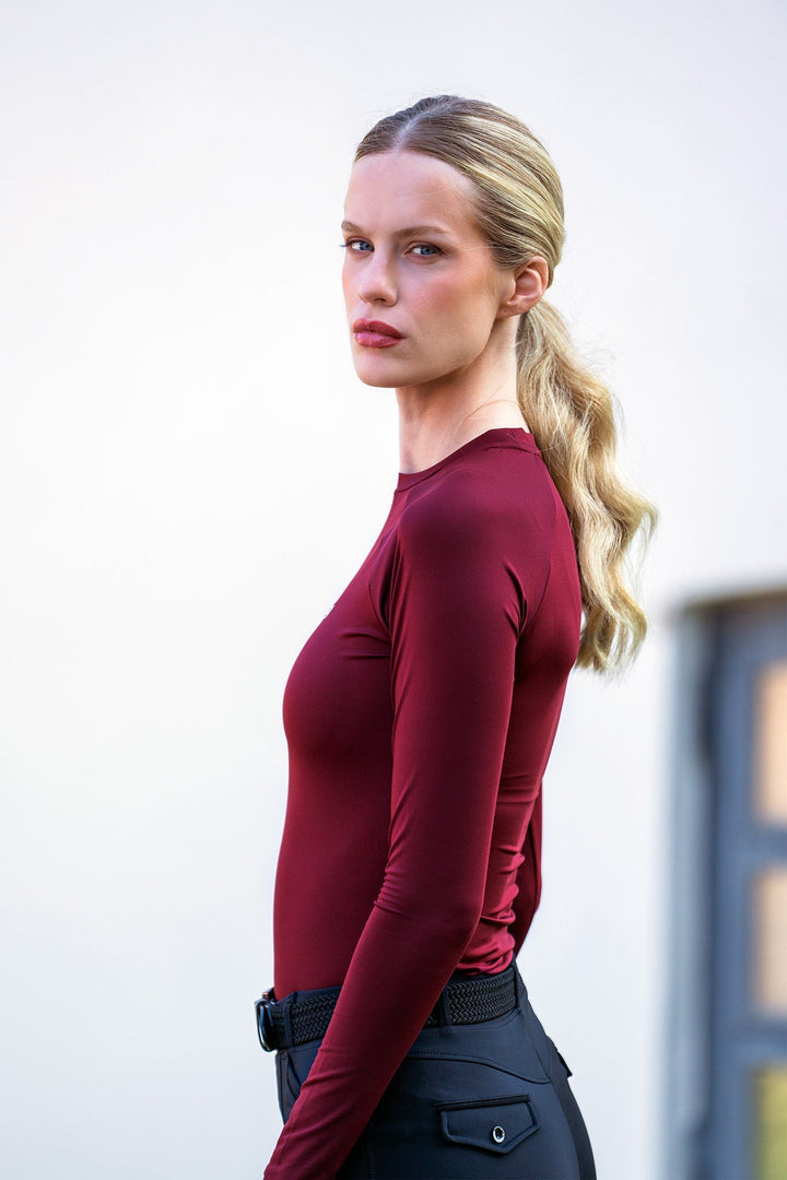 Equestrian Stockholm Dynamic Base Layer Top Bordeaux - Top - Kingdom Equestrian
