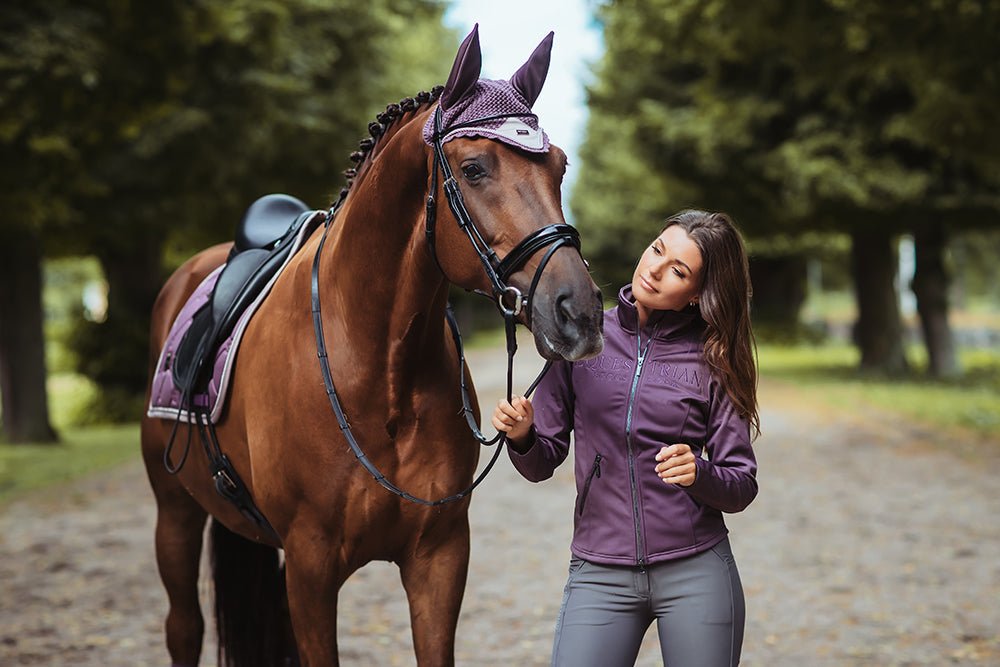 Equestrian Stockholm Ear Bonnet Orchid Bloom - Ear Bonnet - Kingdom Equestrian