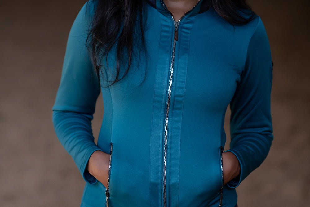 Equestrian Stockholm Fleece Jacket Aurora Blues - Riding Jacket - Kingdom Equestrian