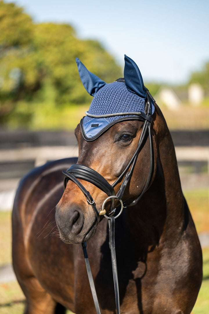 Equestrian Stockholm Fly Hood Dark Venice - Ear Bonnet - Kingdom Equestrian
