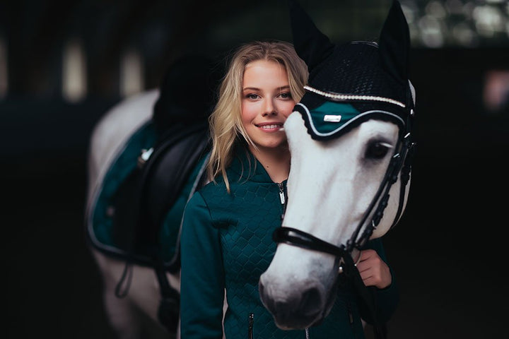 Equestrian Stockholm Fly Hood - Emerald - Fly Hood - Kingdom Equestrian