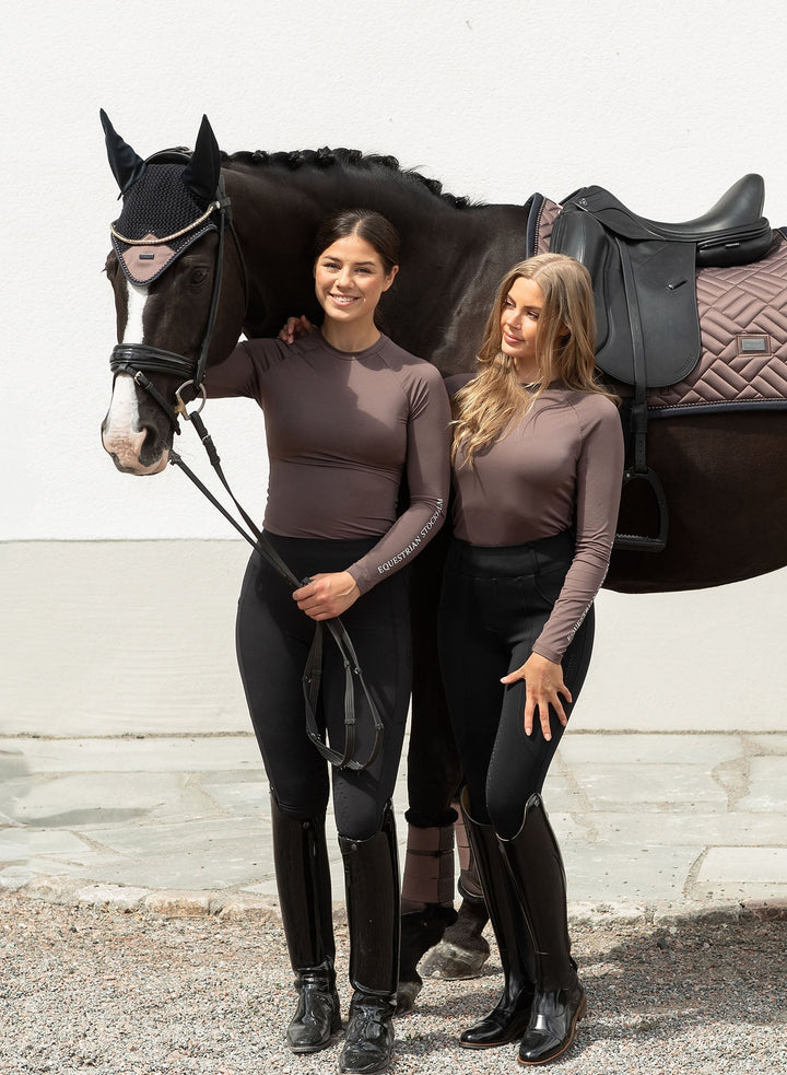 Equestrian Stockholm Fly Hood Modern Mocha - Ear Bonnet - Kingdom Equestrian
