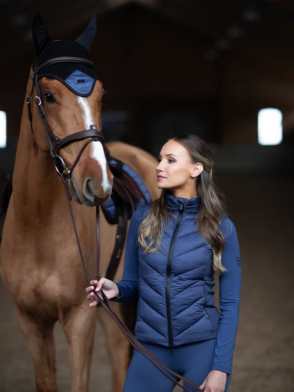 Equestrian Stockholm Fly Hood Performance Dark Venice - Ear Bonnet - Kingdom Equestrian