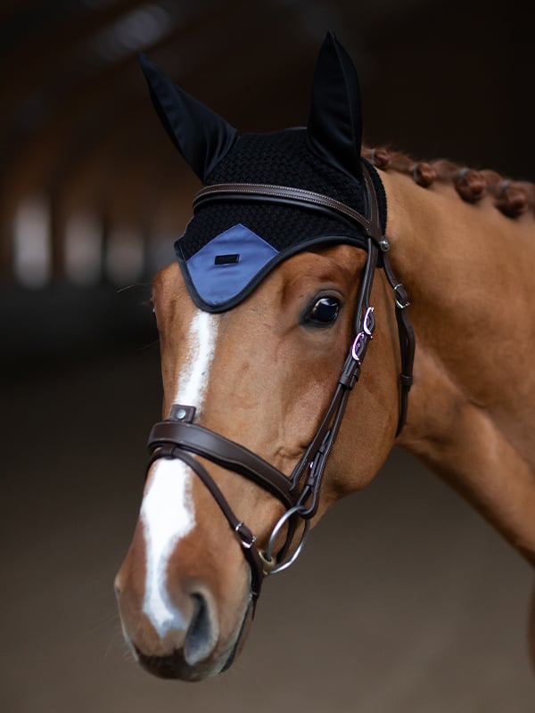 Equestrian Stockholm Fly Hood Performance Dark Venice - Ear Bonnet - Kingdom Equestrian