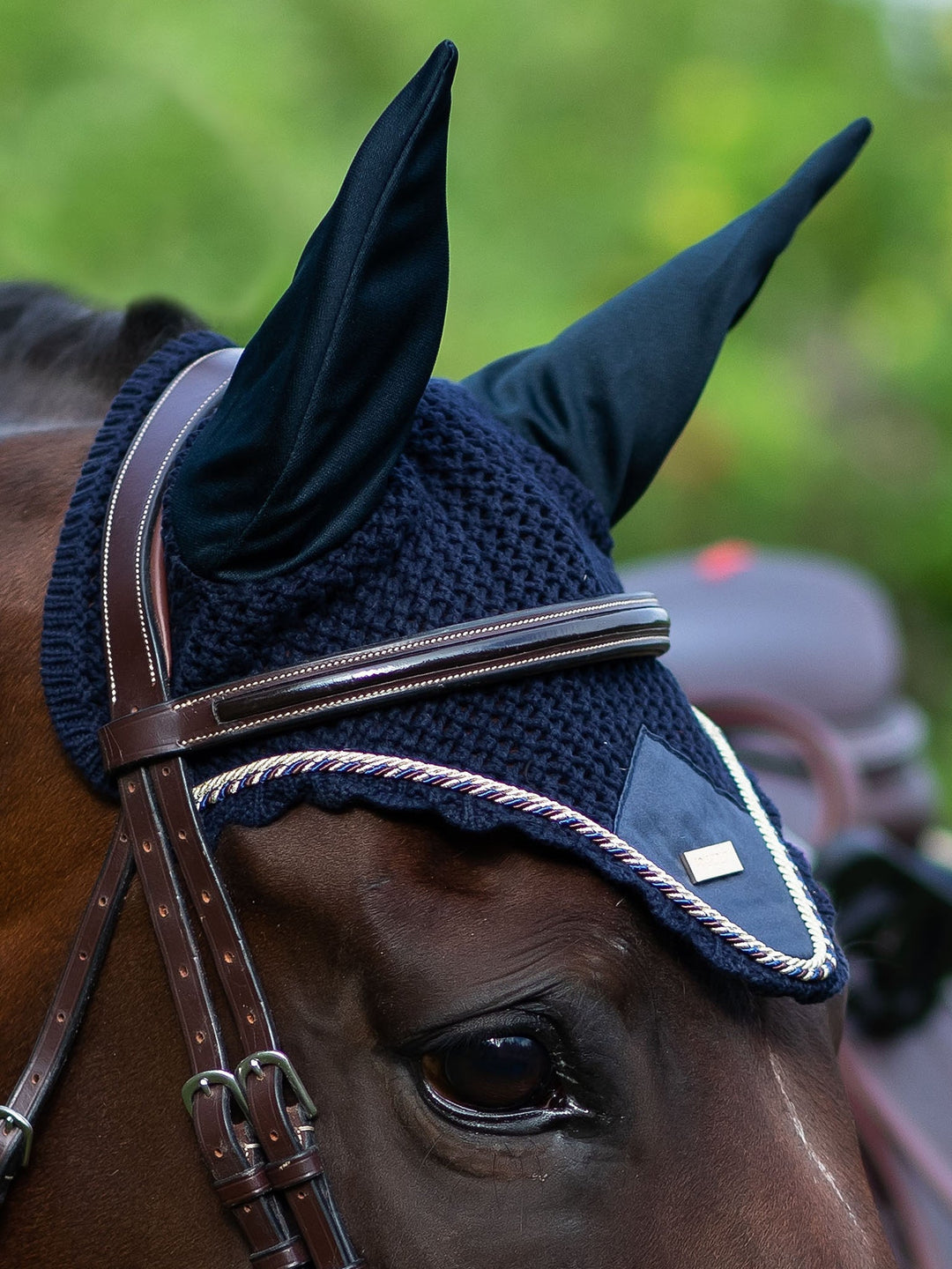 Equestrian Stockholm Fly Hood Royal Classic - Ear Bonnet - Kingdom Equestrian