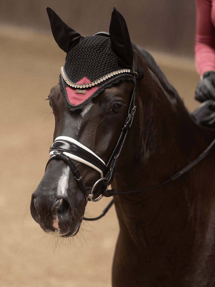 Equestrian Stockholm Fly Hood Soft Rouge - Ear Bonnet - Kingdom Equestrian