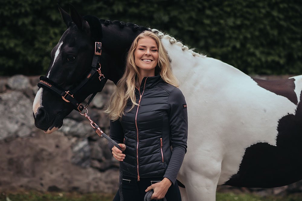 Equestrian Stockholm Fur Halter &amp; Lead Rope Dark Sky - Halter - Kingdom Equestrian
