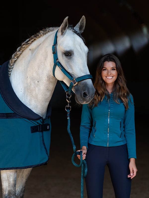 Equestrian Stockholm Halter &amp; Lead Rope Aurora Blues - Halter - Kingdom Equestrian