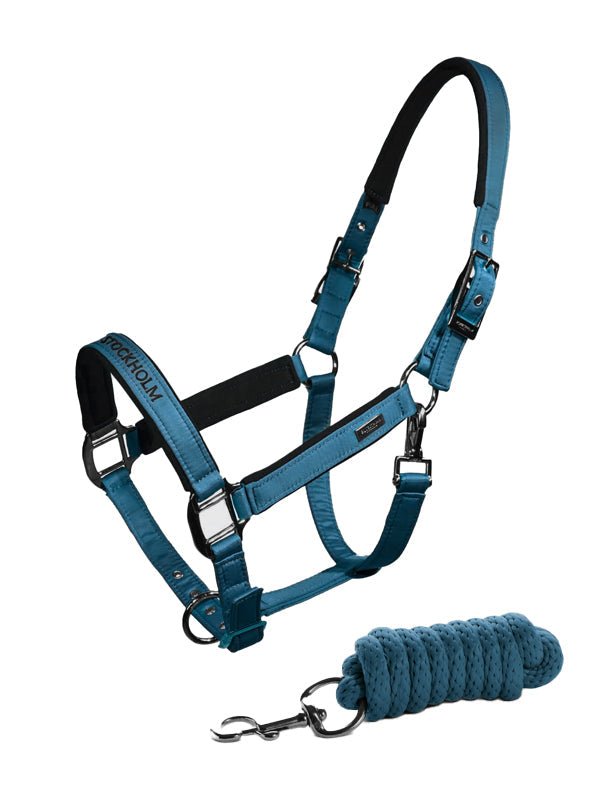 Equestrian Stockholm Halter &amp; Lead Rope Aurora Blues - Halter - Kingdom Equestrian
