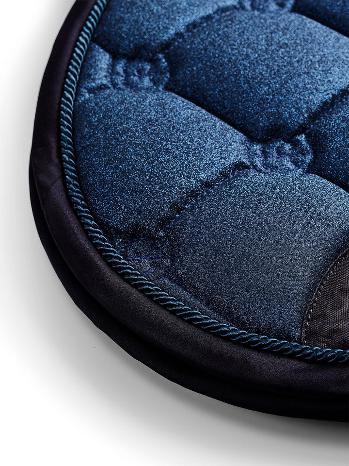 Equestrian Stockholm Jump Saddle Pad Blue Meadow Glimmer - Jump Saddle Pad - Kingdom Equestrian