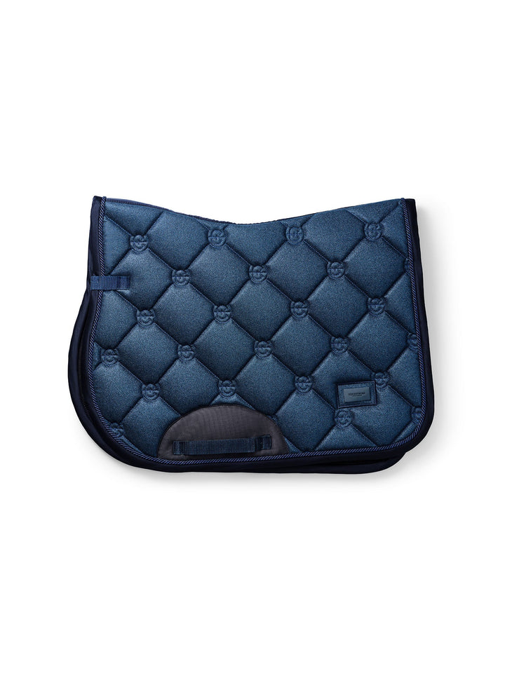 Equestrian Stockholm Jump Saddle Pad Blue Meadow Glimmer - Jump Saddle Pad - Kingdom Equestrian