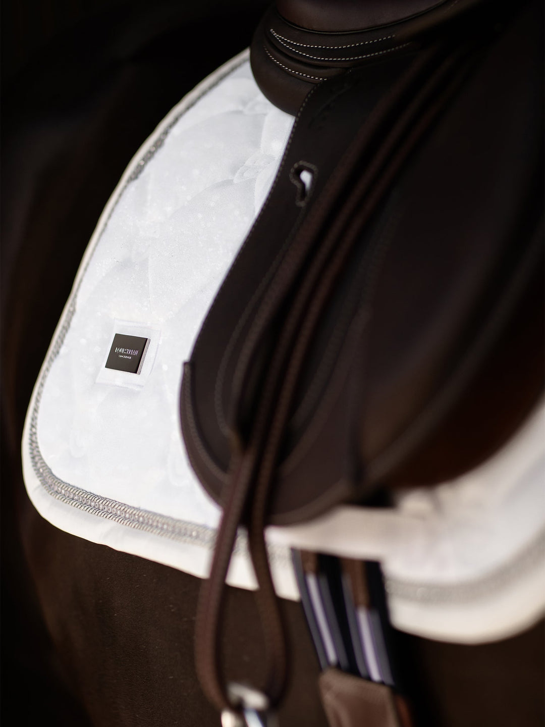 Equestrian Stockholm Jump Saddle Pad Crystal White Glimmer - Jump Saddle Pad - Kingdom Equestrian