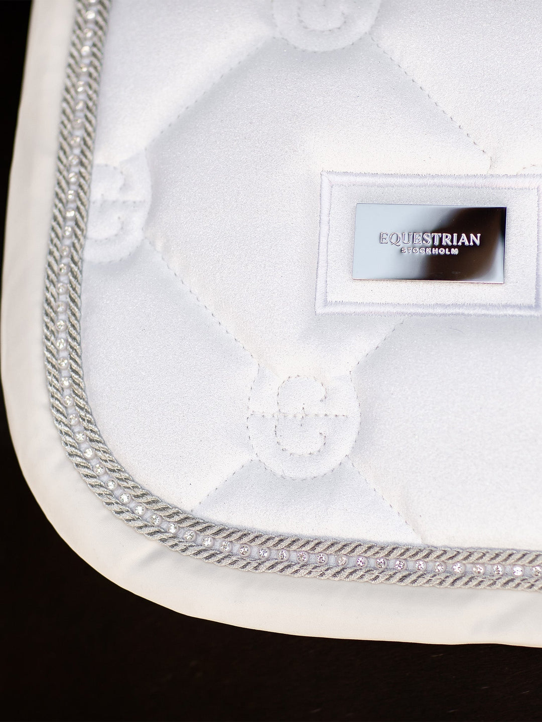 Equestrian Stockholm Jump Saddle Pad Crystal White Glimmer - Jump Saddle Pad - Kingdom Equestrian