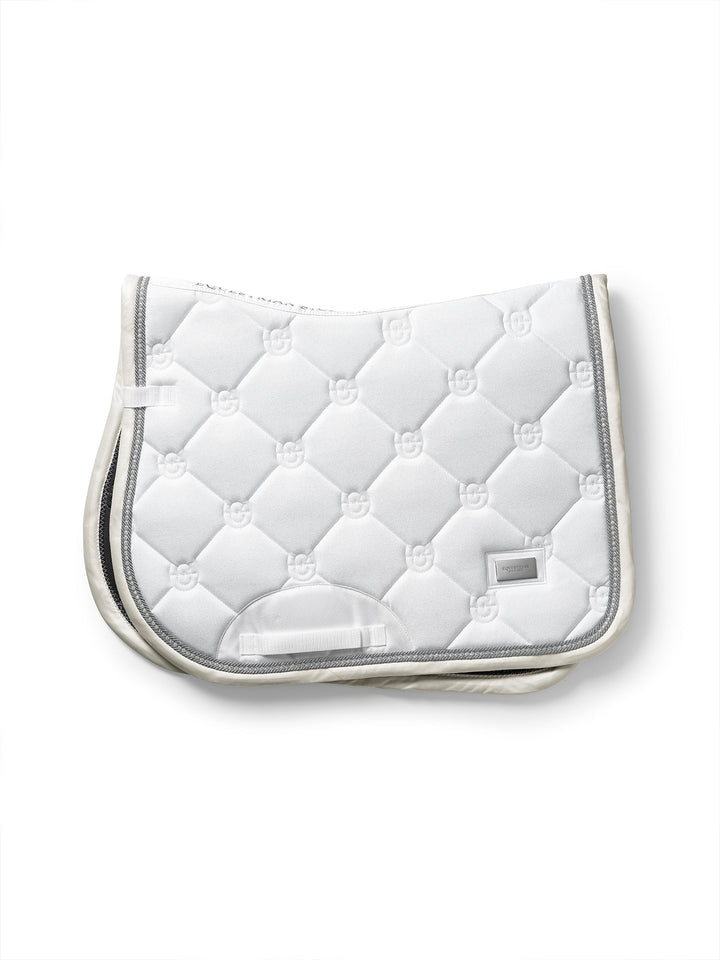 Equestrian Stockholm Jump Saddle Pad Crystal White Glimmer - Jump Saddle Pad - Kingdom Equestrian