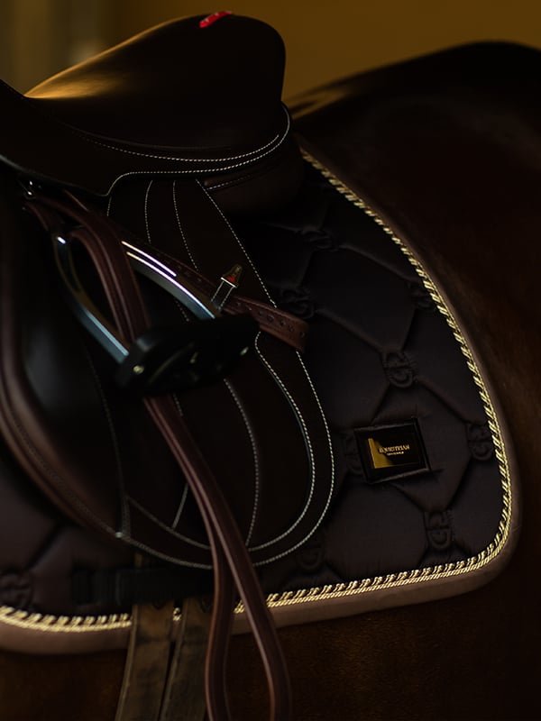 Equestrian Stockholm Jump Saddle Pad Golden Brown - Jump Saddle Pad - Kingdom Equestrian