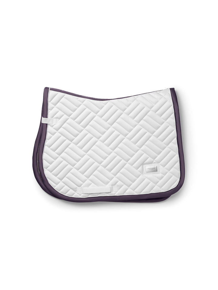 Equestrian Stockholm Jump Saddle Pad Modern White Dark Violet - Jump Saddle Pad - Kingdom Equestrian