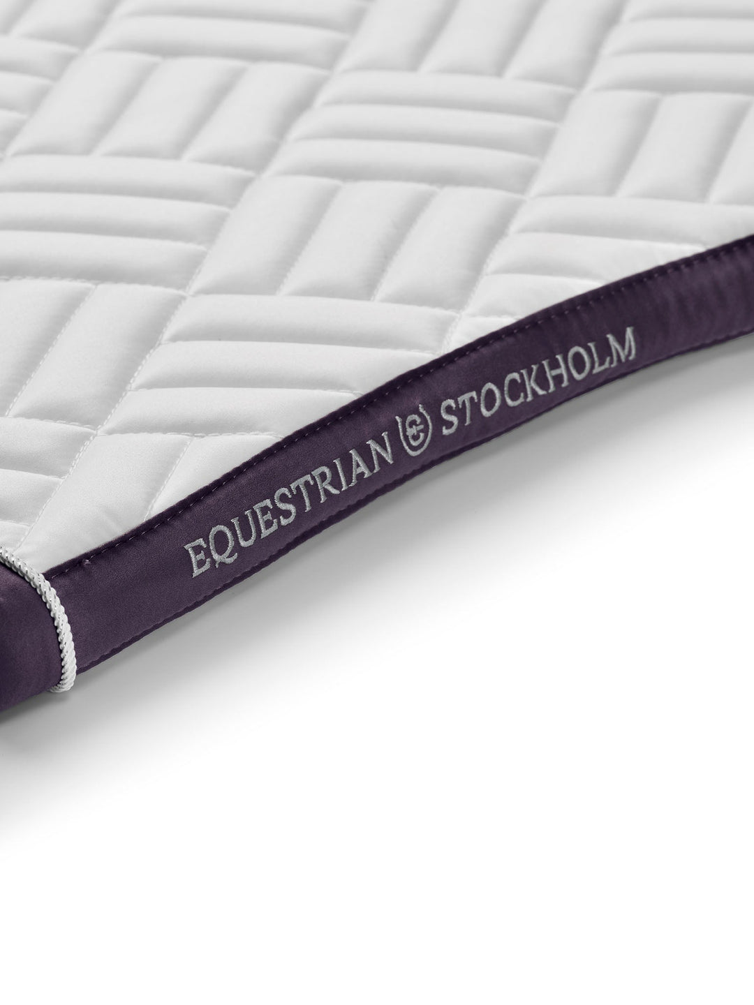 Equestrian Stockholm Jump Saddle Pad Modern White Dark Violet - Jump Saddle Pad - Kingdom Equestrian