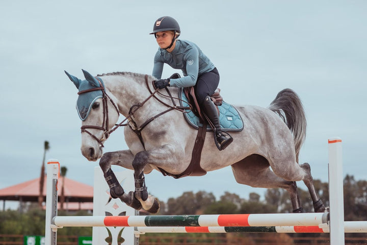 Equestrian Stockholm Jump Saddle Pad Steel Blue - Jump Saddle Pad - Kingdom Equestrian