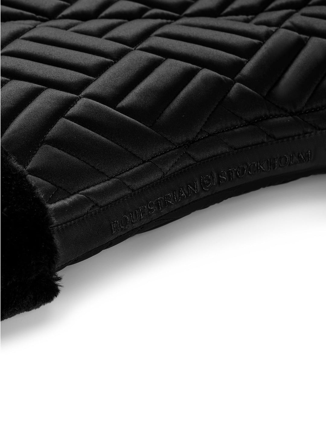 Equestrian Stockholm Jump Saddle Pad Vegan Fur Crystal Black - Jump Saddle Pad - Kingdom Equestrian