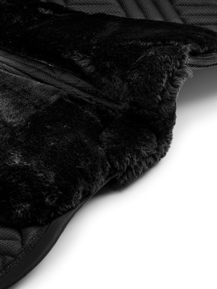 Equestrian Stockholm Jump Saddle Pad Vegan Fur Crystal Black - Jump Saddle Pad - Kingdom Equestrian
