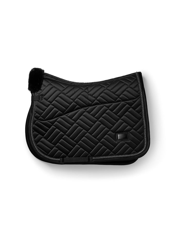 Equestrian Stockholm Jump Saddle Pad Vegan Fur Crystal Black - Jump Saddle Pad - Kingdom Equestrian