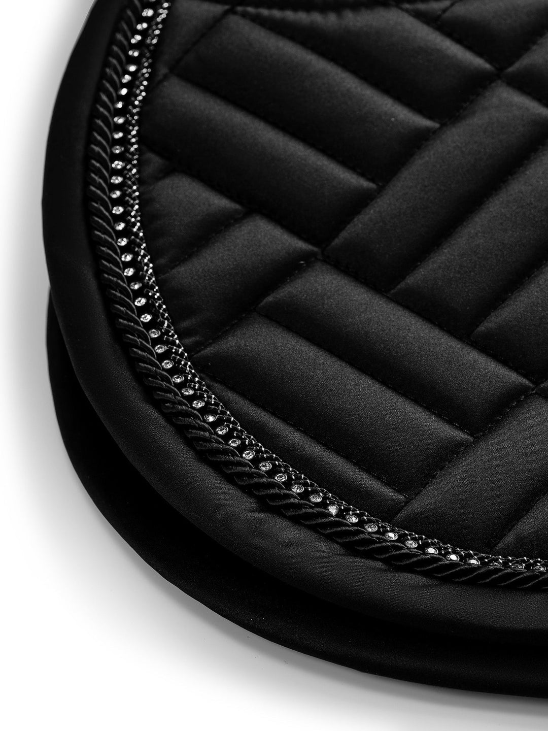 Equestrian Stockholm Jump Saddle Pad Vegan Fur Crystal Black - Jump Saddle Pad - Kingdom Equestrian