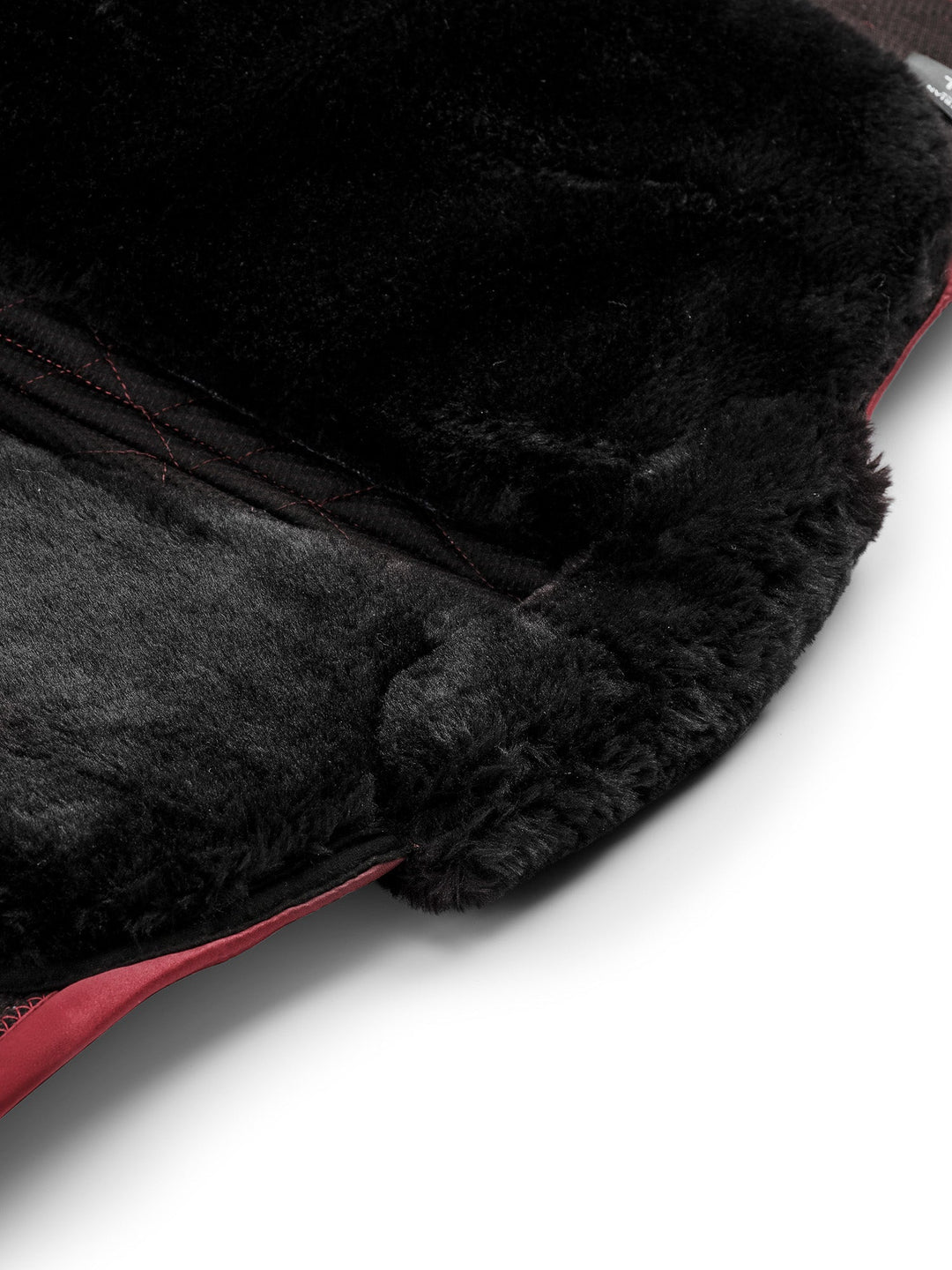 Equestrian Stockholm Jump Saddle Pad Vegan Fur Crystal Bordeaux - Jump Saddle Pad - Kingdom Equestrian