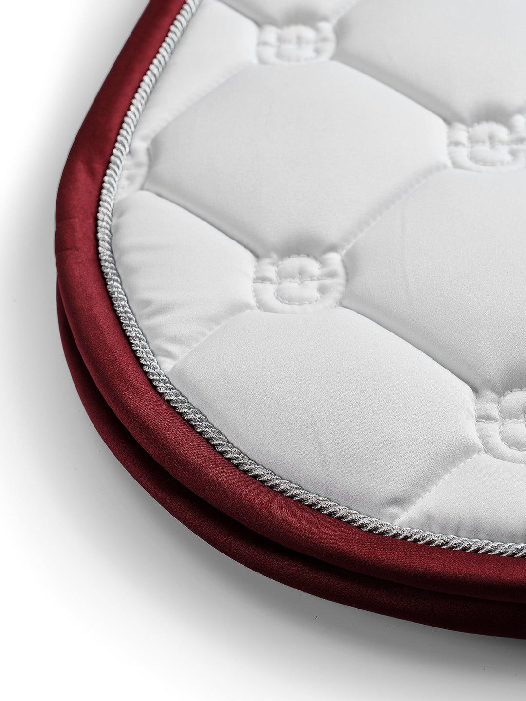 Equestrian Stockholm Jump Saddle Pad White Perfection Bordeaux - Jump Saddle Pad - Kingdom Equestrian