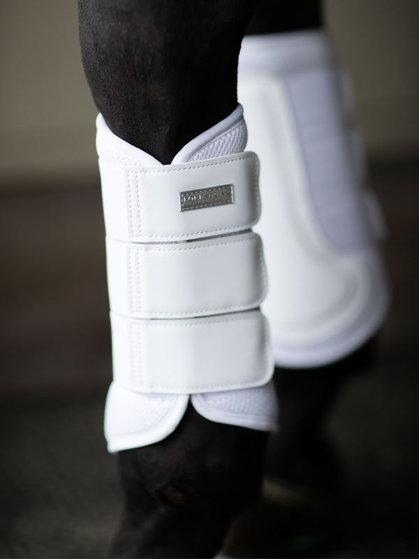 Equestrian Stockholm Mesh Brushing Boots White Silver - Brushing Boots - Kingdom Equestrian