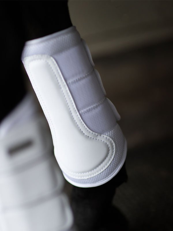 Equestrian Stockholm Mesh Brushing Boots White Silver - Brushing Boots - Kingdom Equestrian