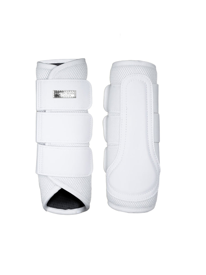 Equestrian Stockholm Mesh Brushing Boots White Silver - Brushing Boots - Kingdom Equestrian