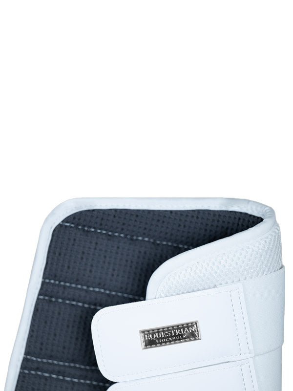 Equestrian Stockholm Mesh Brushing Boots White Silver - Brushing Boots - Kingdom Equestrian