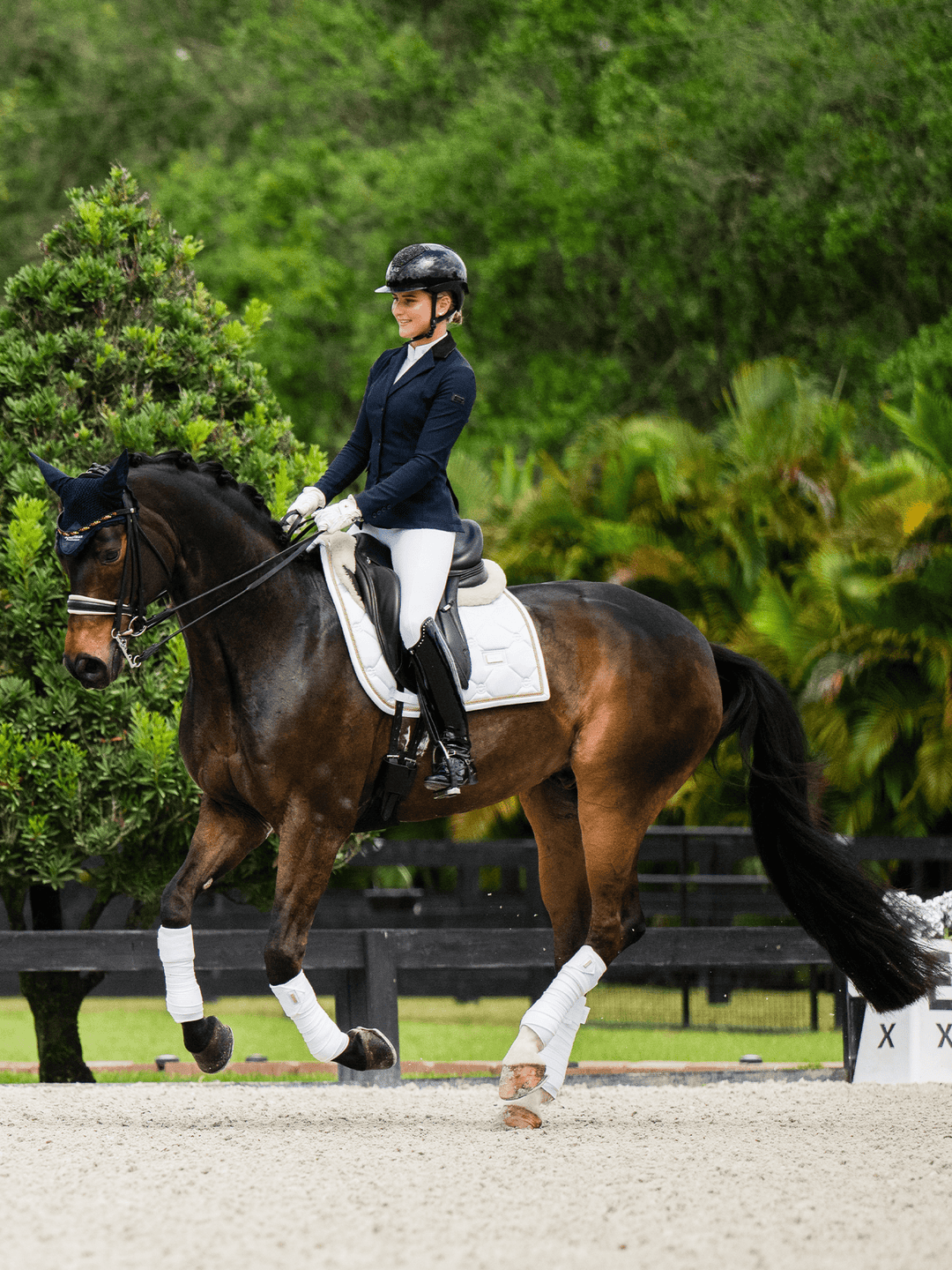 Equestrian Stockholm Polo Wraps White Perfection Gold - Polo Wraps - Kingdom Equestrian
