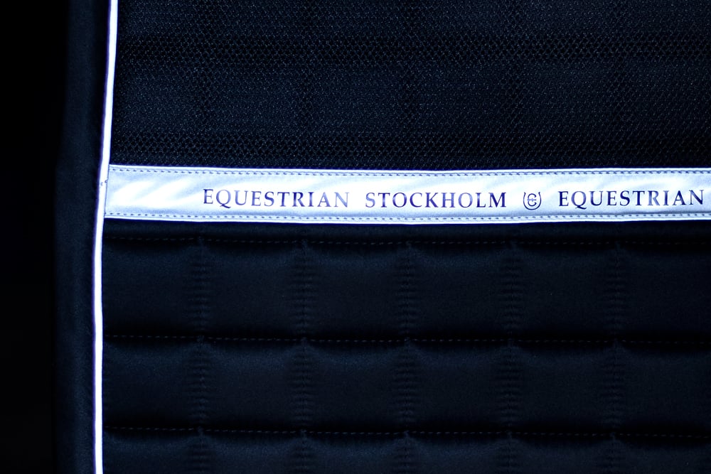 Equestrian Stockholm Reflective Dressage Saddle Pad Performance Luminous Black - Dressage Saddle Pad - Kingdom Equestrian