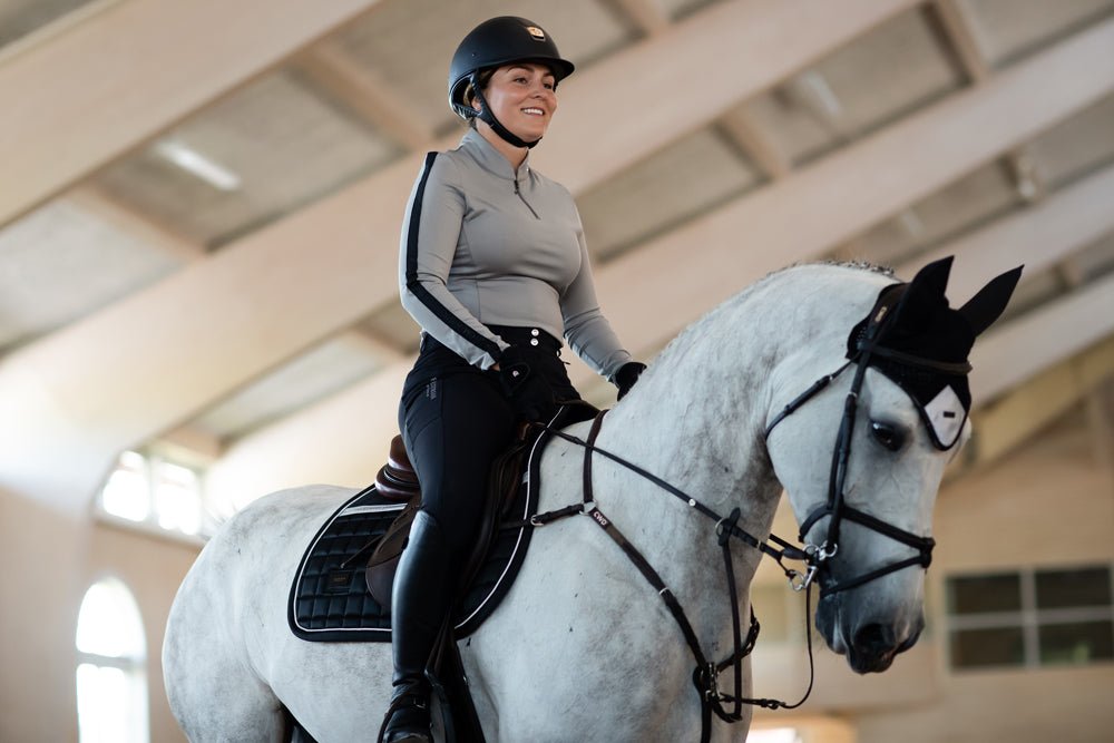 Equestrian Stockholm Reflective Fly Hood Luminous Black - Ear Bonnet - Kingdom Equestrian