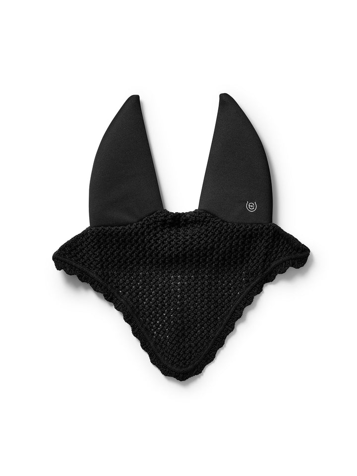 Equestrian Stockholm Soundless Fly Hood Clean Black - Ear Bonnet - Kingdom Equestrian